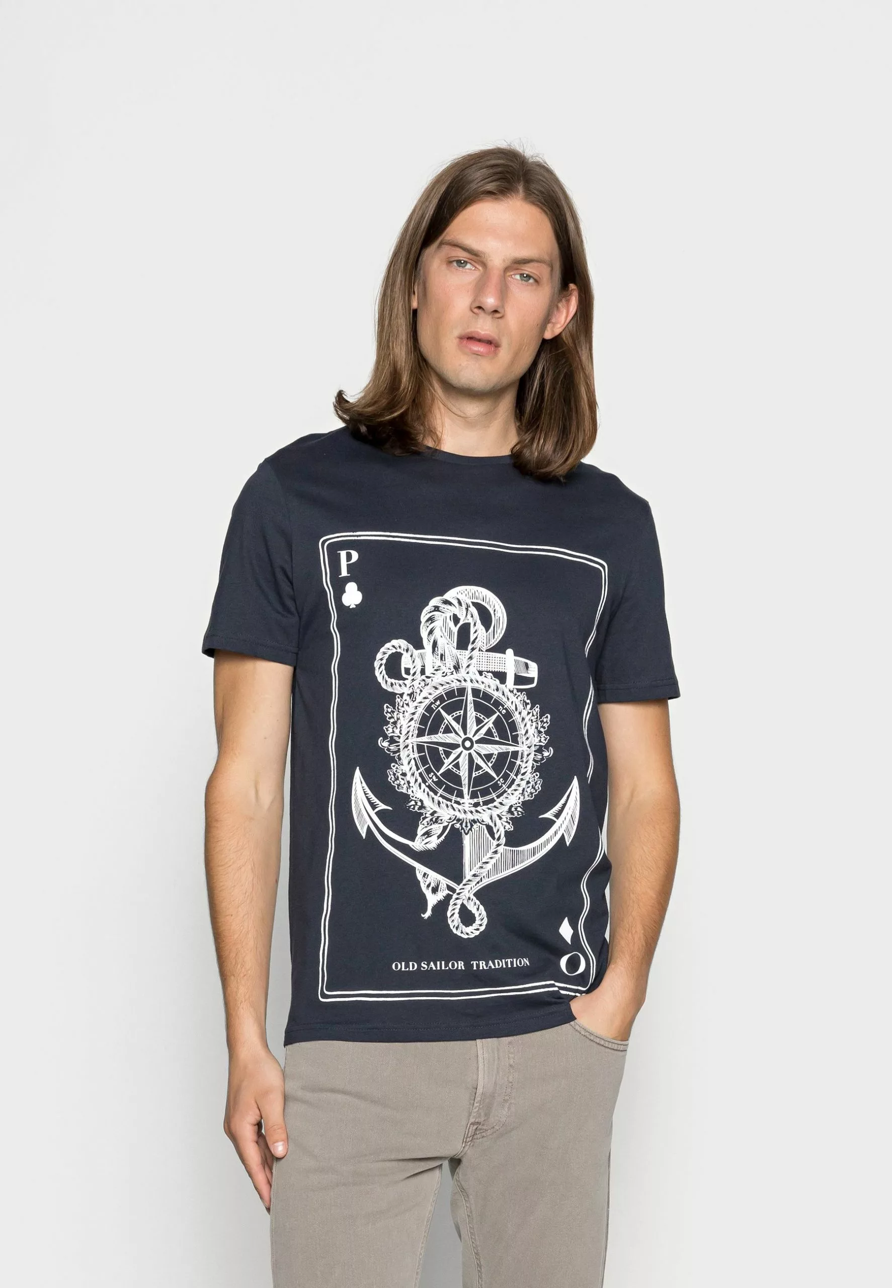 Pier One Print T-Shirt - Dark Blue 1 Pier One Print T-Shirt - Dark Blue