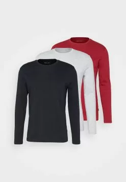 Pier One Long Sleeved Top - Red/Dark Blue/Mottled Light Grey -Pier One Shop f87cd68289264ca7b167b087cae30c53