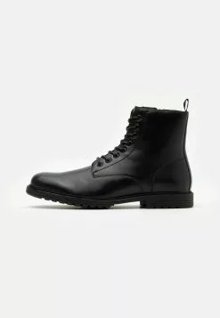 Pier One Lace-Up Ankle Boots - Black