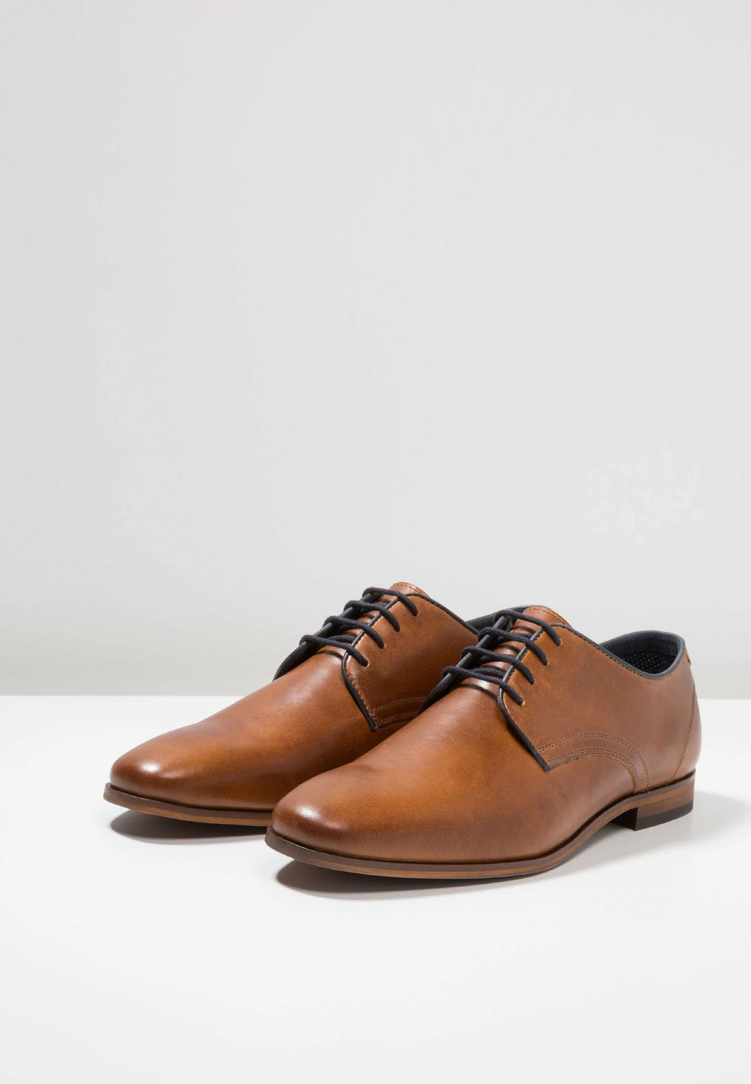 Pier One Leather - Smart Lace-Ups - Cognac 3 Pier One Leather - Smart Lace-Ups - Cognac - Image 3