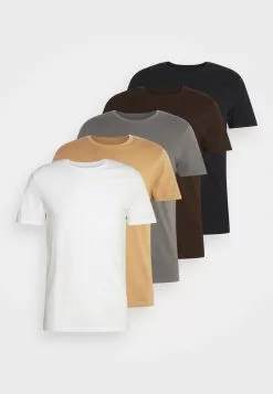 Pier One 5 Pack - Basic T-Shirt - Dark Grey/White/Light Brown 12 Pier One 5 Pack - Basic T-Shirt - Dark Grey/White/Light Brown -Pier One Shop fb54978751344783bd304fd63dd45a3d
