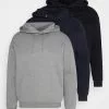 Pier One 3 Pack - Sweatshirt - Dark Blue/Black/Mottled Grey